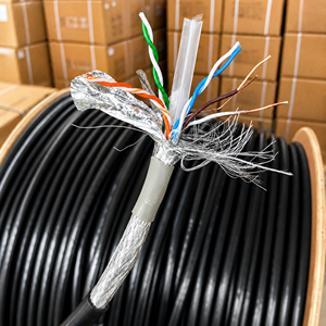 <span class=keywords><strong>Cable</strong></span> <span class=keywords><strong>de</strong></span> <span class=keywords><strong>Red</strong></span> Impermeable para Interiores/Exteriores CAT7 <span class=keywords><strong>de</strong></span> 305m (1000 pies), <span class=keywords><strong>8</strong></span> Conductores <span class=keywords><strong>de</strong></span> Cobre Puro, 23awg, Directo <span class=keywords><strong>de</strong></span> Fábrica - Product Image 3