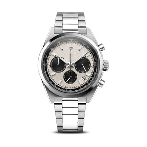 Reloj de cuarzo cronógrafo clásico de lujo para hombre con banda luminosa de acero inoxidable pantalla de fecha diamante Cartoona diseño bajo MOQ - Product Image 5