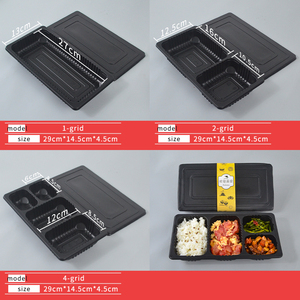 Bandeja de embalaje de plástico desechable de gran capacidad para frutas y carne fresca Se pueden personalizar con compartimentos para plato de comida - Product Image 2