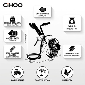 CiHOO 12V 350W Movilizador Eléctrico de Remolques con <span class=keywords><strong>Rueda</strong></span> <span class=keywords><strong>Jockey</strong></span>, Capacidad de 5000lbs (2270kg) para Caravana, Barco, Remolque de Caballos, Freno Automático - Product Image 6