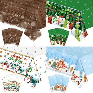 Nappe de table jetable Yunik pour fête de Noël, en PE, 137xrsdj003, décoration de fête pour l'aménagement des lieux - Product Image 1