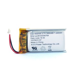 552035 lithium polymer battery <span class=keywords><strong>3</strong></span>,7 V 350mah with KC per la pression tire Mointor - Product Image 5