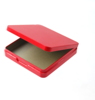 Boîte d'emballage portable personnalisée en métal fer blanc pour capsules de bonbons Charnière vide de qualité alimentaire pour le stockage du chocolat