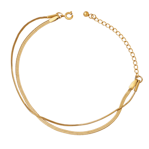 LUMIARA ARTISAN |   Pulsera de Cadena de Serpiente Chapada en Oro de 18K con Logotipo Personalizado |   Joyas de Acero Inoxidable de Doble Capa Antideslustre, Venta al por Mayor POD - Product Image 6
