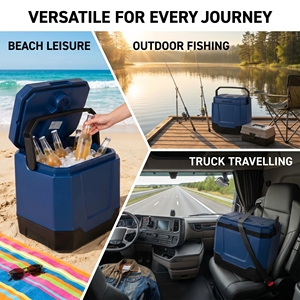 Réfrigérateur portable 33L pour voiture, chauffe-bouteilles et refroidisseur de canettes, pour extérieur ou camping, glacière, réfrigérateur de voiture 12V - Product Image 5