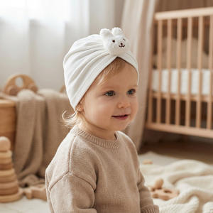 Vier Jahreszeiten Unisex Baby Mütze Dicke Baumwolle Individuelles Logo Wärmend Innen/Außen Vollmond Neugeborenen Hut - Product Image 4