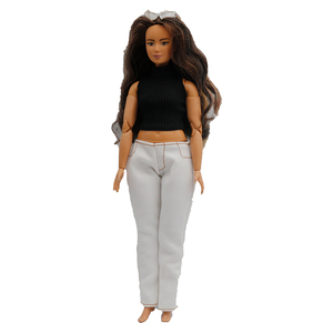 Ensemble <span class=keywords><strong>pantalon</strong></span> et débardeur à col montant avec bandeaux pour poupée Fat Babi de 29 cm, pour poupée bouclée et <span class=keywords><strong>Ken</strong></span> - Product Image 4