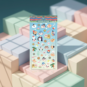 [Bisang Soopsoop] 3D Waterproof PVC Popcorn <b>Stickers</b> Traditional Korean Character Kids Stationery Cute Kawaii UV Printed Diary - Product Image 1