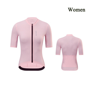 Custom Made UV Resistant Cooling Short Sleeve Full Zip Cycling Top for Women's Mountain & <b>Road</b> Bicycle Riding Sports Training - Product Image 2