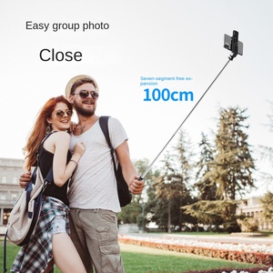 TOKQI Bâton à <span class=keywords><strong>selfie</strong></span> pliable pour téléphone portable Trépied sans fil pour diffusion en direct Lumière LED multifonctionnelle intégrée Supplément Photo - Product Image 3