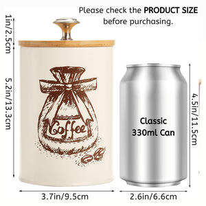 Semplice coperchio di bambù tre pezzi di caffè in grani di zucchero barattolo di conservazione del tè con barattolo di conservazione <span class=keywords><strong>per</strong></span> <span class=keywords><strong>biscotti</strong></span> sigillato <span class=keywords><strong>per</strong></span> uso in cucina - Product Image 3