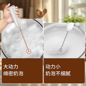 เครื่องตีฟองนมแบบครีม Kjbq-93j ใช้แบตเตอรี่แบบพกพาไร้สาย สำหรับตีไข่ ผสมกาแฟ และนม - Product Image 4