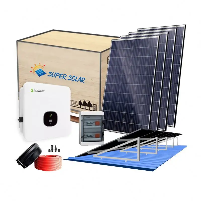 Energy Hotel 50kva photovoltaïque 10 Kw Kit complet 5Kw système d'alimentation panneaux solaires pour maison sur réseau