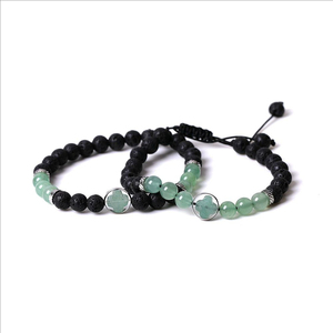 Classic Healing Crystal Beads Yoga rose quartz Bracelet Essential Oil <strong>Diffuser</strong> stainless steel Bracelet for Women Mens Jewelry - Product Image 2