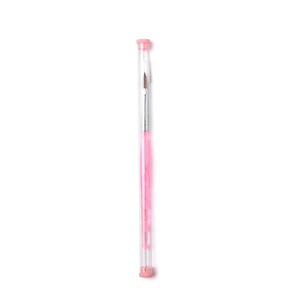 Luxury Kolinsky Sable Nail Brush <b>Set</b> Pink Acrylic Handle <b>Crimped</b> Ferrule #2 #4 #6 #8 #10 Professional Manicure Nail Art Brush - Product Image 2