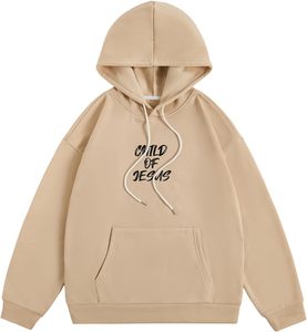 Sudaderas con capucha esenciales de gran tamaño desgastadas personalizadas para hombre, ropa de calle, sudaderas pesadas de algodón, ajuste holgado - Product Image 2