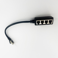 RJ45 1 macho a 4 hembra LAN Ethernet Socket 2/3 Puerto Splitter Ethernet Cable extensor de red Cable adaptador Accesorios
