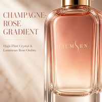 Flacon de parfum vide en verre rose de luxe 50ml 100ml avec bord cannelé et col doré, atomiseur pour femme