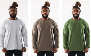 Nueva tendencia de los hombres de peso pesado lavado cuello alto manga regular bordado otoño personalizado de alta calidad gimnasio camisetas - Product Image 4