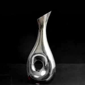 <span class=keywords><strong>Carafe</strong></span> à vin en verre plaqué or soufflé à la bouche faite à la main <span class=keywords><strong>Carafe</strong></span> à vin en verre argenté <span class=keywords><strong>Carafe</strong></span> à vin en or rose avec un trou comme poignée - Product Image 2