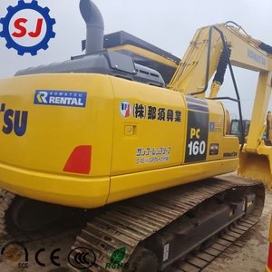 รถขุดตีนตะขาบ Komatsu PC160 มือสอง ผลิตในญี่ปุ่น ชั่วโมงการทำงานต่ำ ราคาถูก มีสินค้าในสต็อก - Product Image 1
