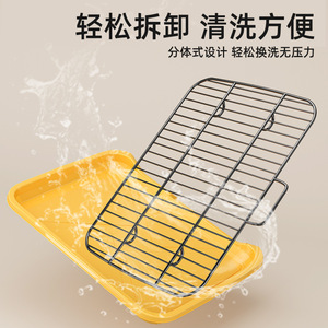 Toilette pour chien, anti-éclaboussures, facile à nettoyer, bac à crottes pour chien à surface plate, anti-trépanation, grande taille - Product Image 4