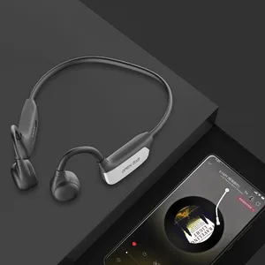 Earpiece Bass Stereo BT, Headphone Konduksi Tulang, Headset Bluetooth Nirkabel OEM, Kepala Kait Telinga Olahraga Tahan Air