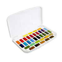 Kit de peinture aquarelle professionnelle, ensemble complet de qualité supérieure avec pinceau pour artiste, 12/24/36/48/60/72 couleurs