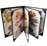 Menu transparent personnalisé de couverture en bois de livre de PVC d'usine professionnelle