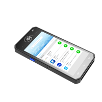 Terminal de paiement mobile portable Aisino A80 Android, mini terminal de paiement par carte bancaire, lecteur NFC et de paiement par carte à puce + imprimante Bluetooth, base de charge