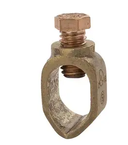 Copper earth rod clamp