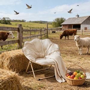 Fauteuil en daim spacieux, design large pour une assise confortable pour tous les campeurs en groupe - Product Image 3