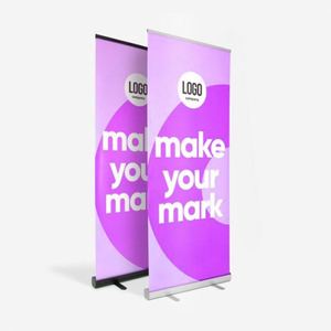 Custom Retractable Roll Banner Stand 85*200Cm Aluminum Display Frame Portable Advertising <b>Pull</b> <b>up</b> Sign for Exhibitions - Product Image 1