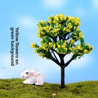 Model Meja Pasir Simulasi Pohon Natal Ornamen Lanskap Mini Kerajinan Plastik Ramah Lingkungan Beraroma Bunga Sakura Buatan Tangan
