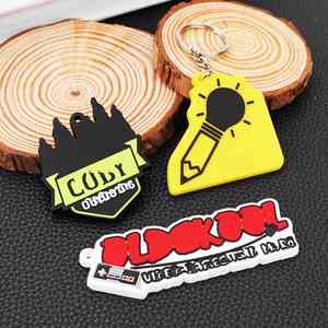 Logotipo personalizado 2D en relieve de goma de silicona suave Pvc impresión 3D llavero promocional - Product Image 3