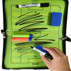 Tableau Tactique de Football Magnétique Pliable avec Minuteur, Sifflet et Cartes d'Arbitre – Porte-documents pour Entraîneurs de Football - Product Image 2