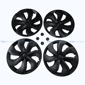 Pour Tesla Model Y 2020-2026, enjoliveurs noirs mats de 19 pouces, grandes enjolives de roue, accessoires extérieurs de voiture, 4 pièces - Product Image 2