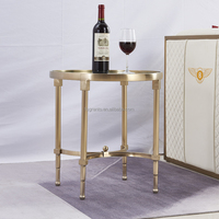 Meubles de salon modernes et luxueux, table d'appoint en verre, design moderne, petite table basse en métal, table d'angle pour la maison et l'appartement