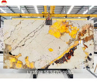 Brésil luxe patagonie granit grande dalle translucide livre Match Pandora pierre de quartzite blanche pour panneau mural et Table à manger
