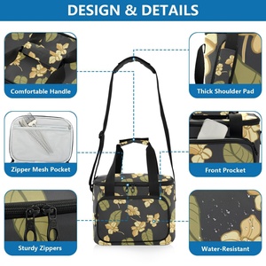 Sac isotherme pour déjeuner hawaïen, imprimé Puakenikeni tendance, sac isotherme portable, sac fourre-tout, impression à la demande - Product Image 4