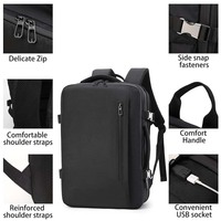 Sac à dos intelligent imperméable avec logo personnalisé pour les voyages, pour hommes et femmes, sac à dos d'affaires pour ordinateur portable avec port de charge USB
