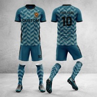 Ensemble de maillots de football personnalisés par sublimation, respirant, séchage rapide, uniforme d'équipe de football entièrement imprimé, vêtements de sport d'entraînement pour club