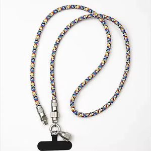 Nouveau design 2-en-<span class=keywords><strong>1</strong></span> Type C lanière tressée câble <span class=keywords><strong>de</strong></span> charge USB corde Anti-perte PD 60W <span class=keywords><strong>données</strong></span> rapides IP15 veste puissance métal - Product Image 3