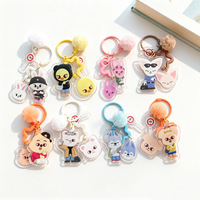 KPOP Idol 3pcs/set Mignons Porte-clés en plastique de dessin animé Stray Kids SKZ STAY Breloques en acrylique