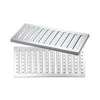 Caniveau de drainage sanitaire SY SY-02 à poser au sol, surface antidérapante, finition polie, capacité de charge 1000 kg/m, pour l'industrie alimentaire
