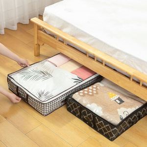 Grand sac de rangement pliable pour couettes et vêtements sous le lit, en tissu, pour couvertures et vêtements, organisateur de couettes - Product Image 6