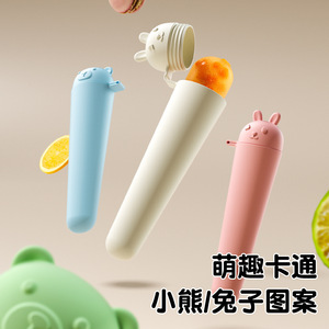 Moule à glace en silicone, motif dessin animé, pour enfants, moule à bâtonnets glacés, qualité alimentaire, compatible congélateur, lavage à la main uniquement - Product Image 5