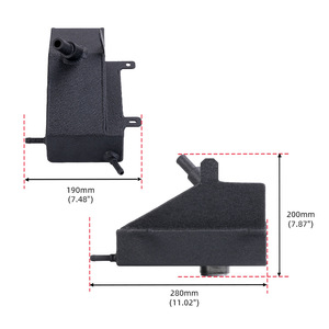 Depósito de refrigerante de aluminio negro para Ford Mustang 5.ª generación 3.7L, tanque de expansión con junta y montaje atornillable - Product Image 2