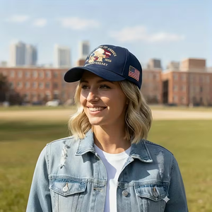 Topi Baseball Twill Berkualitas Tinggi Multi-Warna Unisex Terbaru 2026 untuk Perayaan Ulang Tahun ke-250 dengan Logo Elang Botak Bordir - Product Image 5