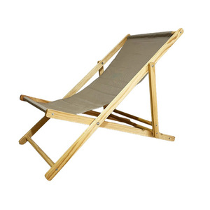 Sillón reclinable de madera plegable portátil, ligero, Oxford, función ajustable, diseño moderno para interiores y exteriores para la playa - Product Image 6